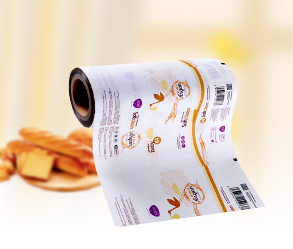 Flexible packaging film roll