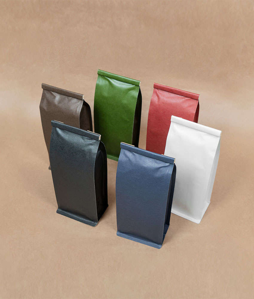 125g 250g 500g 1kg Aluminum Foil Flat Bottom Coffee Bean Bags With Valve