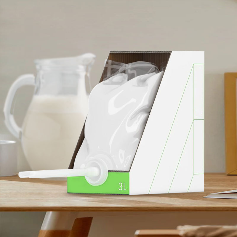 Custom Size Printed Coffee Milk Juice Wine Bib Bag-In-Box With Valve Gift Cardboard Box