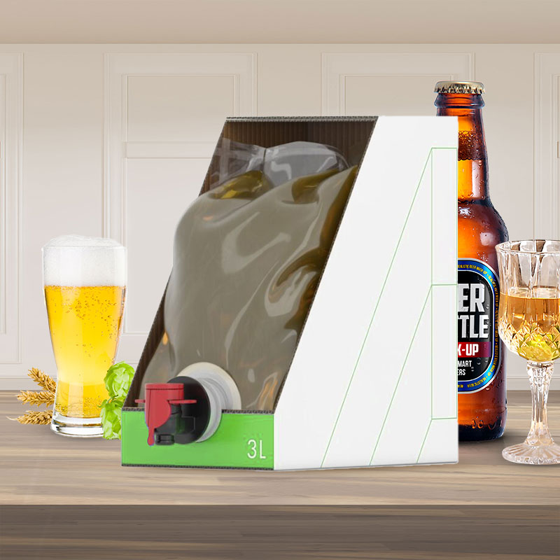 Custom Size Printed Coffee Milk Juice Wine Bib Bag-In-Box With Valve Gift Cardboard Box